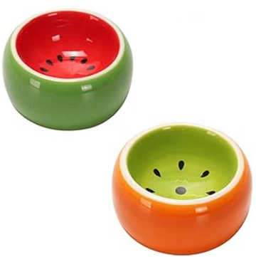 Hamiledyi Hamster Bowl,Ceramic Food Water Feeding Dish for Guinea Pigs Gerbil Mouse Rat Chinchilla Hedgehog Sugar Glider